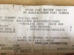 Alternative view of THK Ball Screw BLK2020DZZ+1000L