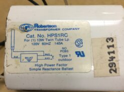 Alternative view of Robertson Transformer Co HPS1RC