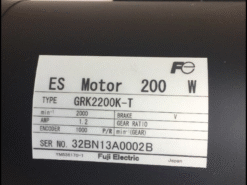 Alternative view of Fuji Electric AC Servo Motor GRK2200K-T