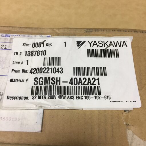 Yaskawa SGMSH-40A2A21 Motor