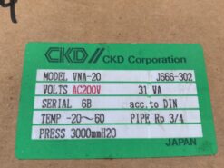 Alternative view of CKD Gas Valve VNA-20