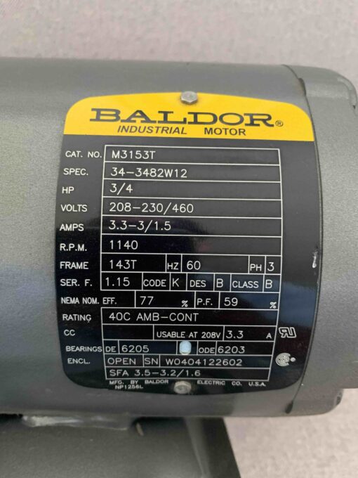 Baldor-Reliance Motor M3153T - Image 2