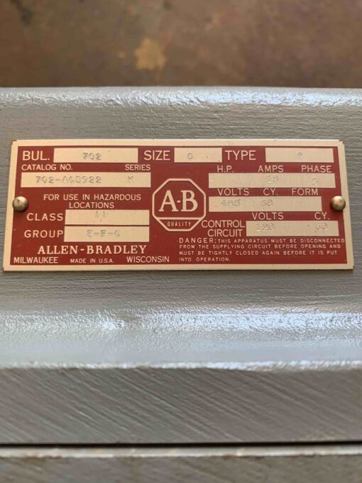 Allen-Bradley Circuit Box 702-AGB922 - Image 5