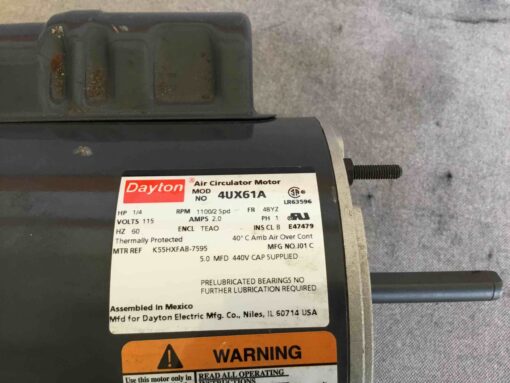 Dayton Air Circulator Motor 4UX61A