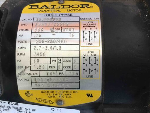 Baldor Industrial Motor 85.600003