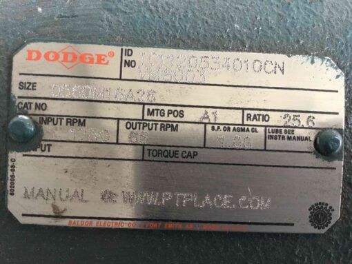 Dodge 7CM1120534010CN VM8003 Gear Reducer - Image 2