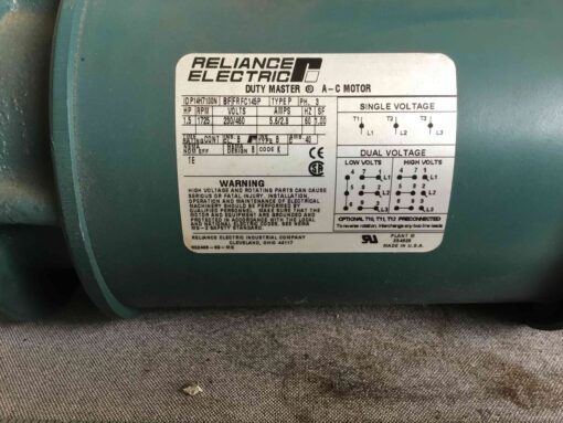 Reliance Electric P14H7100N Motor w/brake