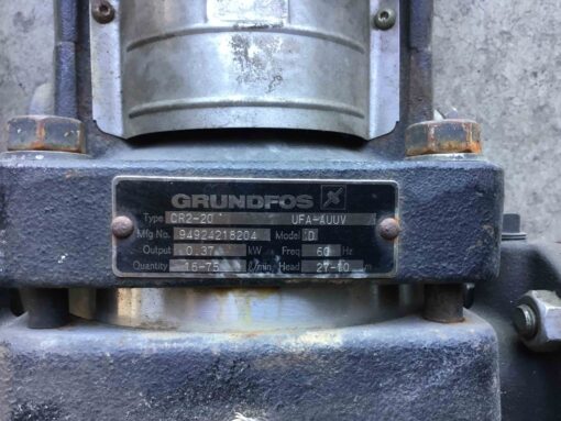 Baldor and Grundfos Motor and Pump 85.600002 and CR2-20 UFA-AUUV - Image 3