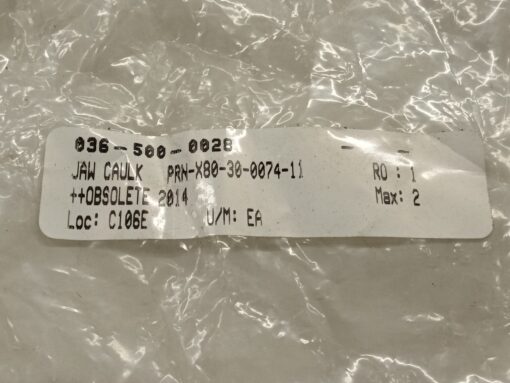Jaw Caulk PRN-X80-30-0074-11
