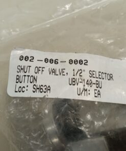 Shut Off Valve UBV-140-BU