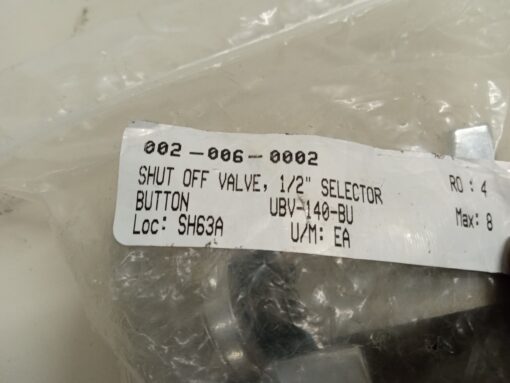 Shut Off Valve UBV-140-BU