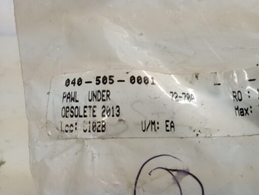 Pawl Under 72-70A