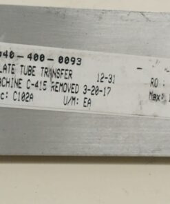 Tube Transfer Plate 12-31