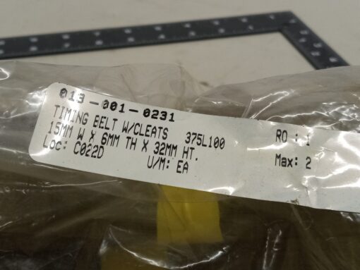 Timing Belt With Cleats 375L100