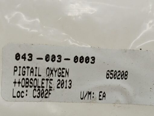 Oxygen Pigtail 650208