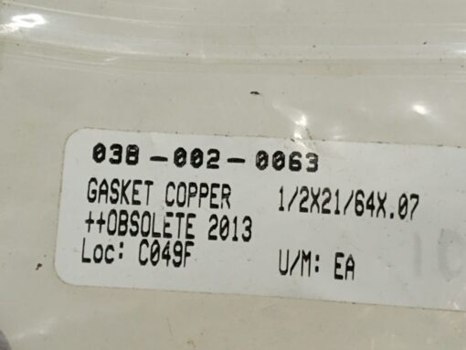 Copper Gasket 1/2X21/64X.07