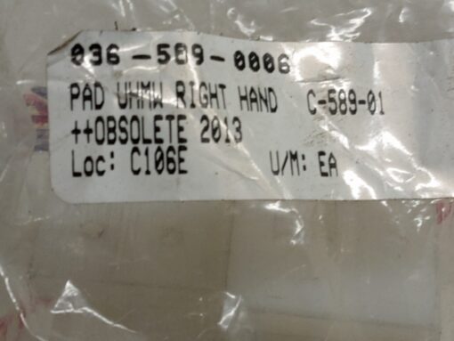 Pad Uhmw Right Hand C-589-01