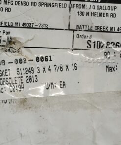 Gasket 3 X 4 7/8 X 16