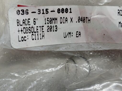 Blade 6 " 150Mm DIA X .040TH