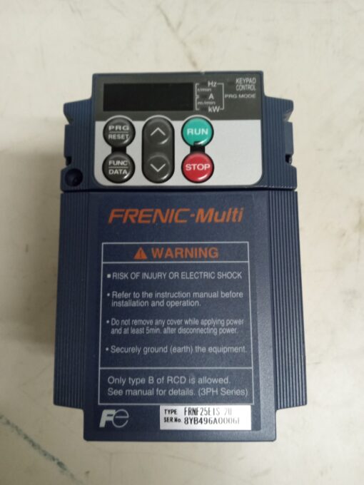 Fuji Electric FRNF25E1S-2U Inverter 3PH 25HP 200-240V 1-400Hz 1.5A 150% 1min - Image 2