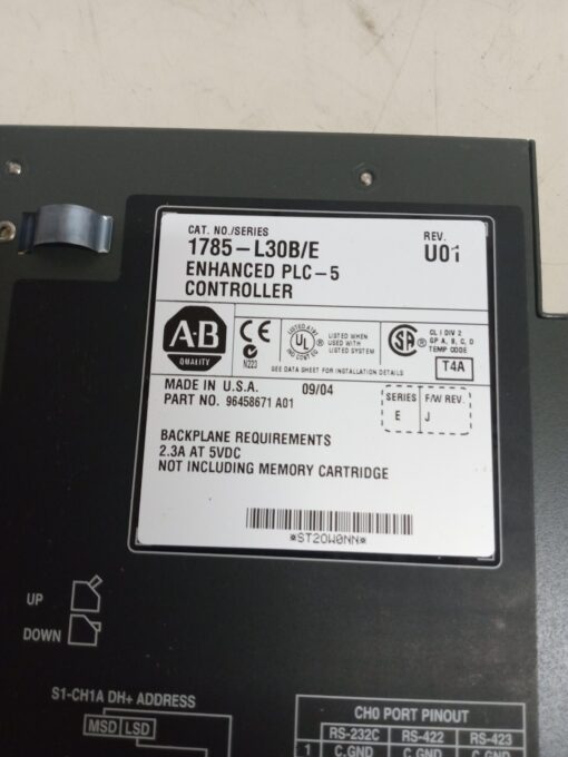 Allen-Bradley 1785-L30B/E Enhanced PLC-5 Controller - Image 2