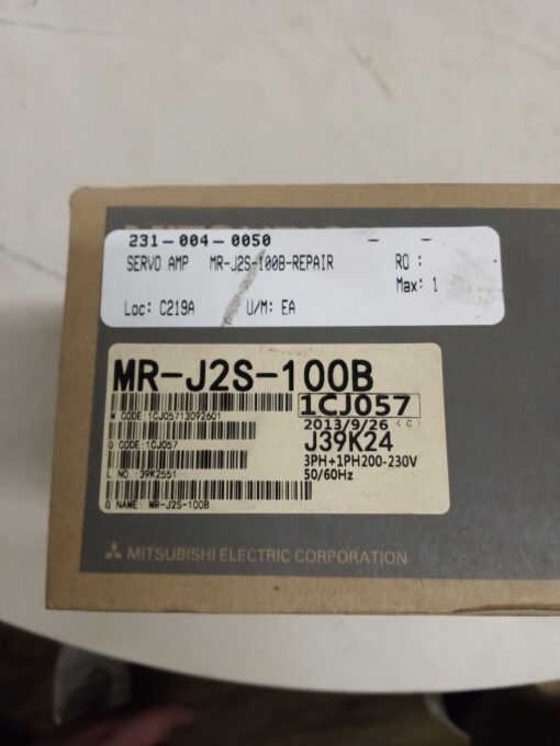 Mitsubishi Mr-J2S-100B Servo Amp *Repaired*