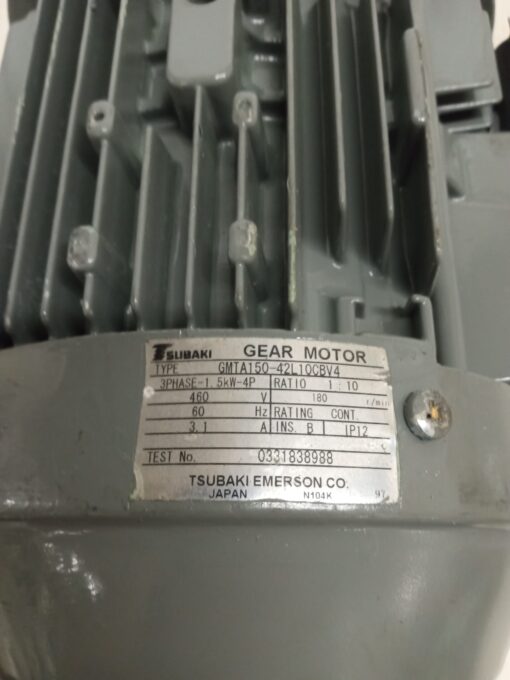 Tsubaki Gmta150-42L10Cbv4 Gear Motor - Image 2