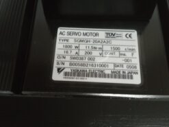 Alternative view of Yaskawa SGMGH-20A2A2C Servo Motor