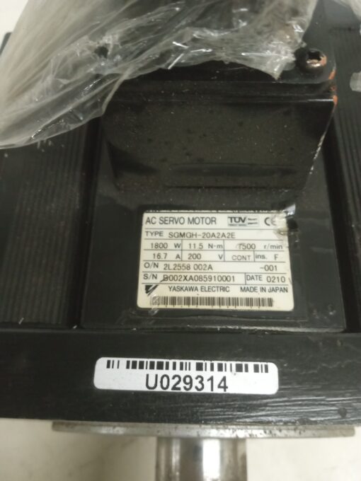 Yaskawa Sgmgh-20A2A2E Servo Motor *Repaired* - Image 2