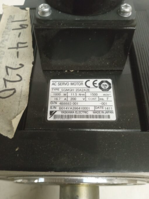 Yaskawa SGMGH-20A2A2E Servo Motor - Image 2