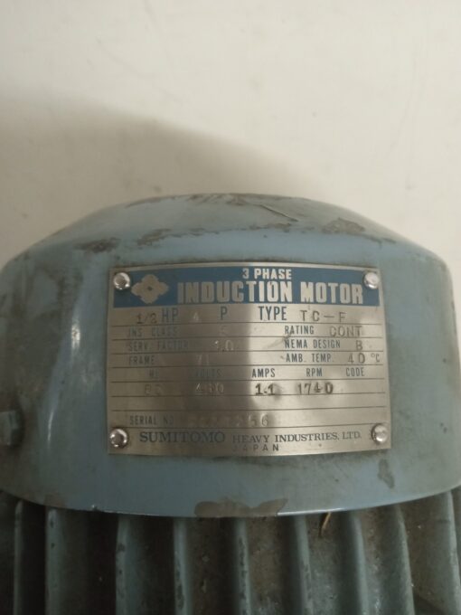 Sumitomo TC-F 3 Phase Induction Motor - Image 3