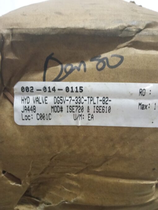 TOKIMEC DG5V-7-33C-T-P2-T-82-JA448 DIRECTIONAL CONTROL VALVE