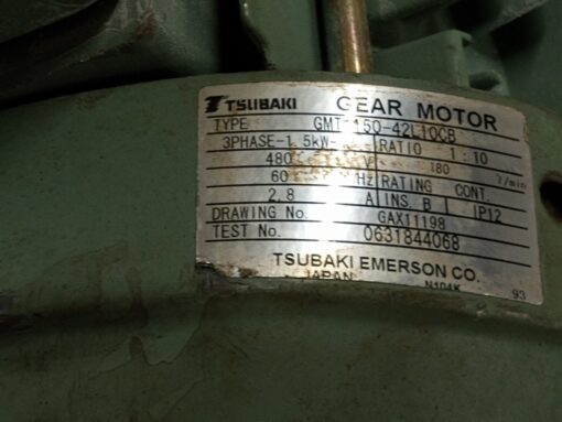 Tsubaki Emerson Gmta150-42L10Cb GEAR MOTOR - Image 2