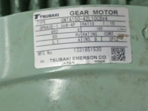 Tsubaki Emerson Gmta150-42L10Cbv4 GEAR MOTOR
