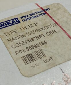 Wika Kgcm2 50992164 Guage 2" Center Back