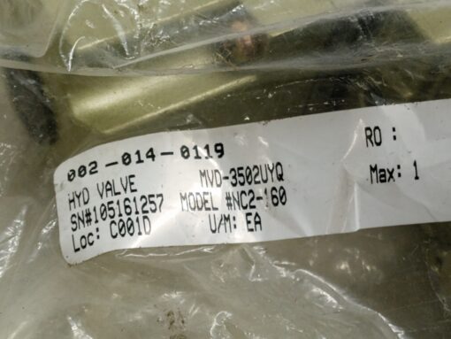 MVD-3502UYQ NC2-160 HYD Valve