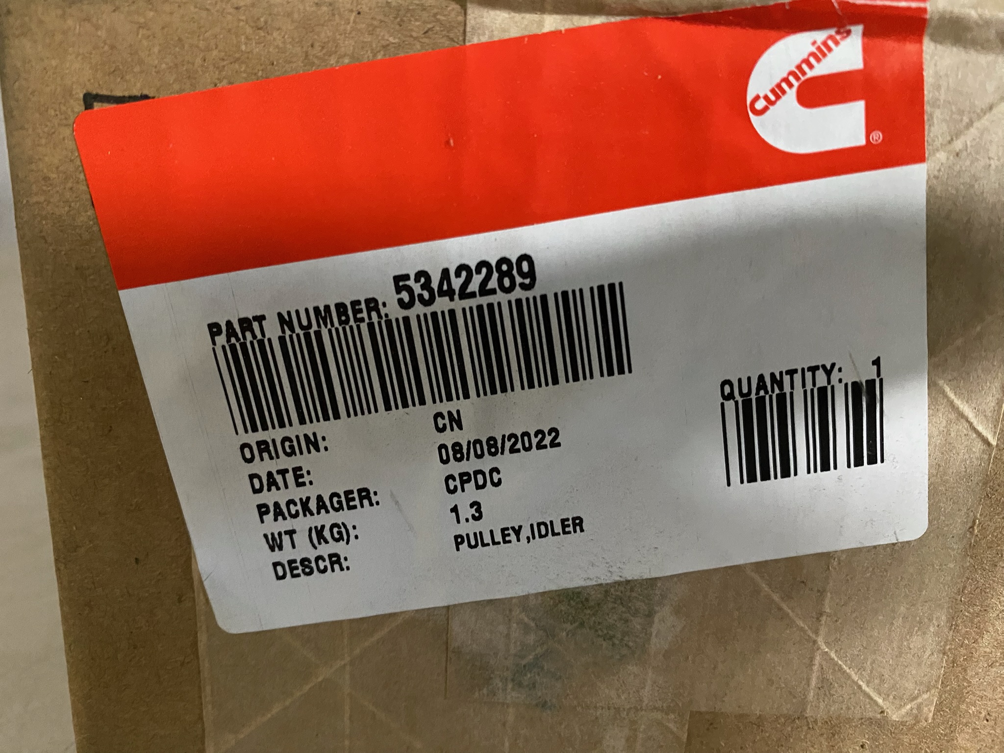Cummins Idler Pulley 5342289 - Image 3